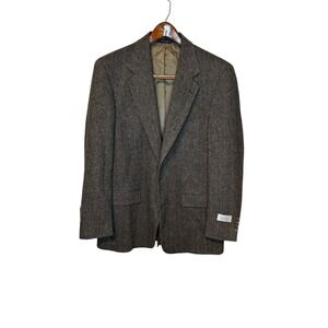 Turnbury Men's Blazer Coat Wool Vtg. Fleck Herringbone‎ 2-Button Single Vent 43L